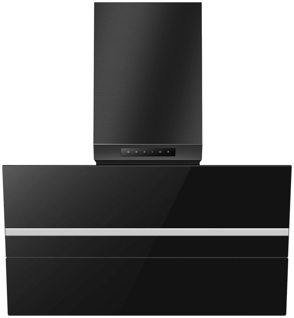 Dunstabzugshaube Ws49-90b - Schwarz, Basics, Glas/Metall - PKM