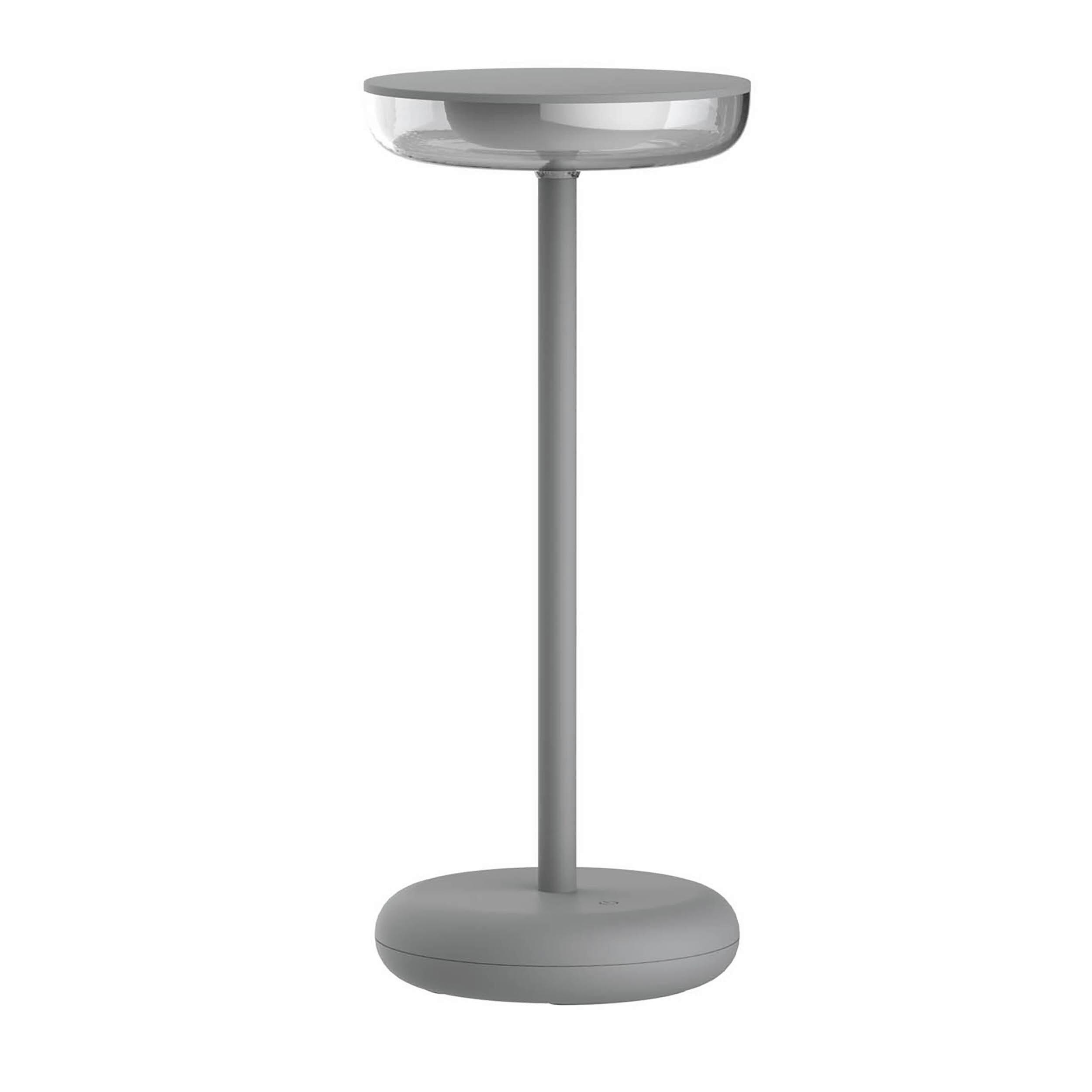 AKKU-TISCHLEUCHTE 3198716 - Grau, Design, Kunststoff/Metall (10,5/11/26cm) - Näve