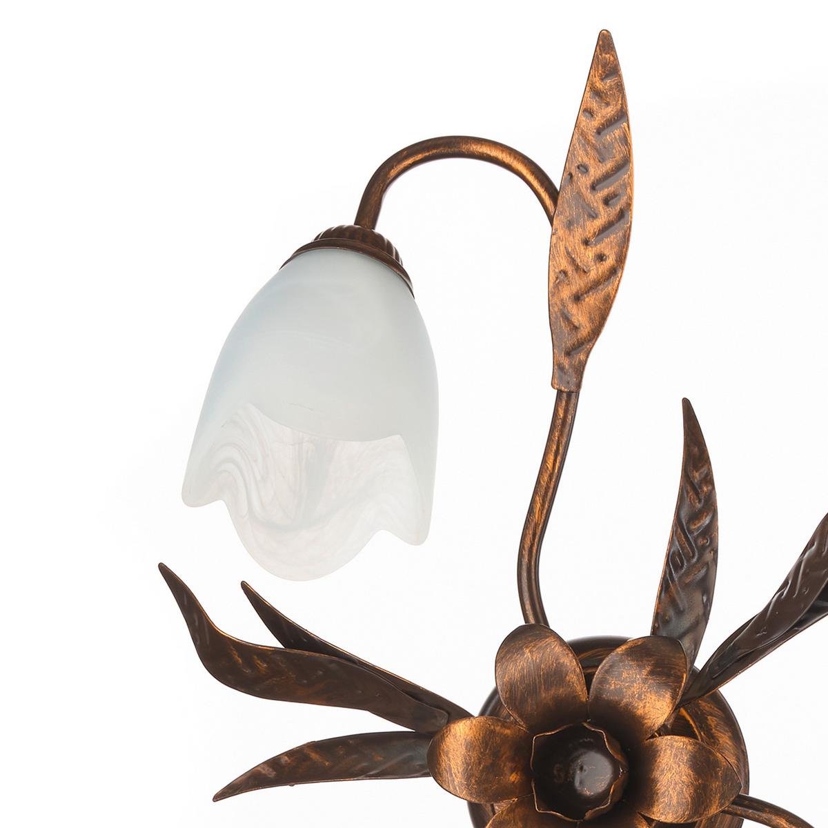 Deckenleuchte 4240/Pl3 - Bronzefarben, KONVENTIONELL, Glas/Metall (55/55/18cm)