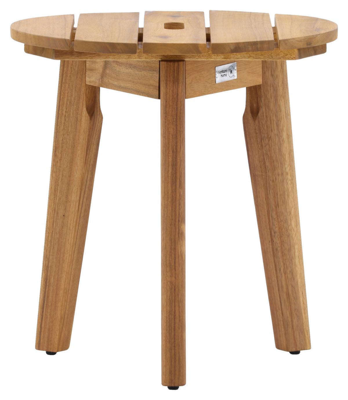 Gartenbeistelltisch Chania - Akaziefarben, KONVENTIONELL, Holz (40/40/42cm) - Gardenson