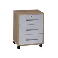 ROLLCONTAINER OFFICE EDITION - Grau/Sonoma Eiche, LIFESTYLE, Holzwerkstoff (44/58/40cm) - MID.YOU