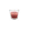 Kerze Im Glas Hermine - Dunkelrosa/Altrosa, KONVENTIONELL, Glas/Naturmaterialien (9/8,2cm) - Ondega