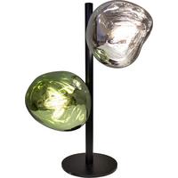 Tischleuchte Canopus Multicolor D: 20 cm - Multicolor/Schwarz, Basics, Glas/Metall (20/40cm)