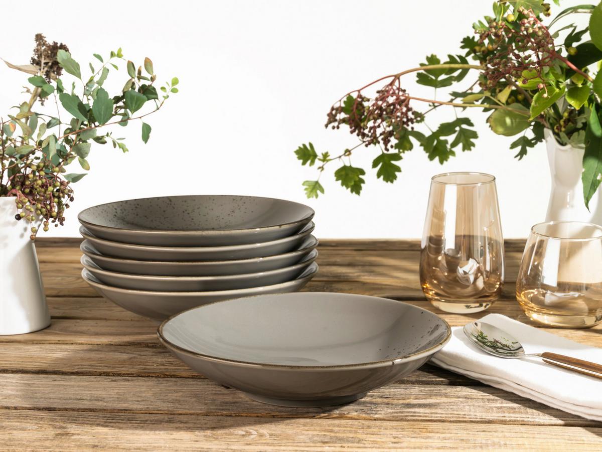 SUPPENTELLERSET 22046 NATURE COLLECTION - Grau, Trend, Keramik (22cm) - Creatable