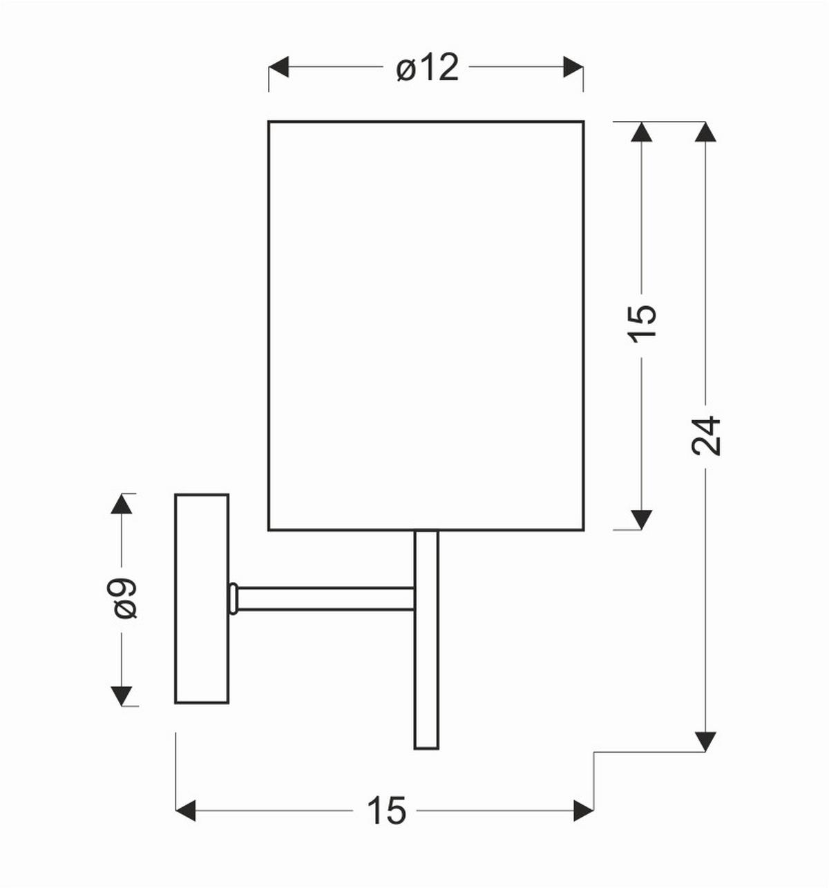 Wandleuchte 21-45386 - Basics, Metall (15/12/24cm)