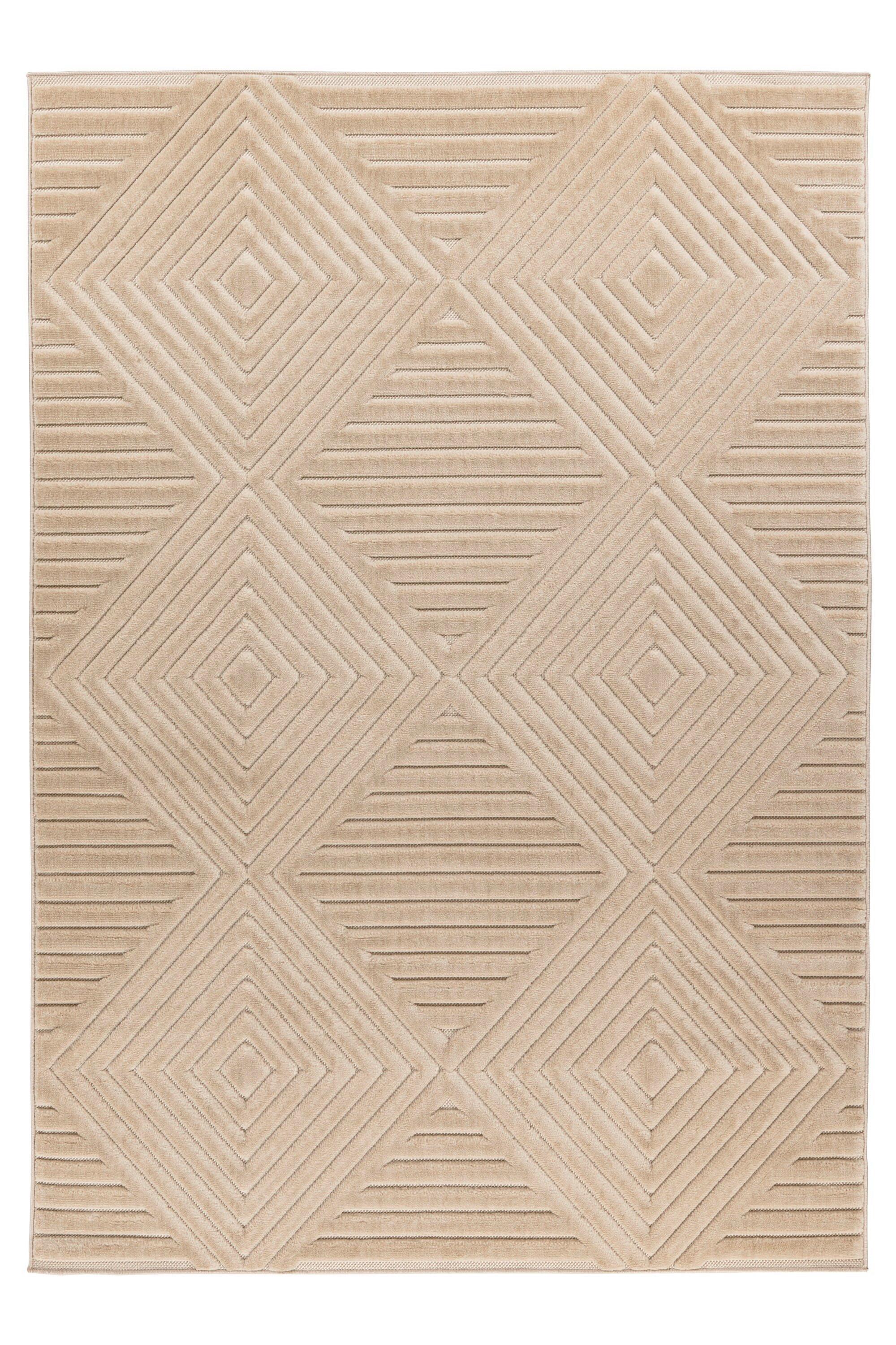Flachwebteppich B/L: ca. 160x230 cm, Beige