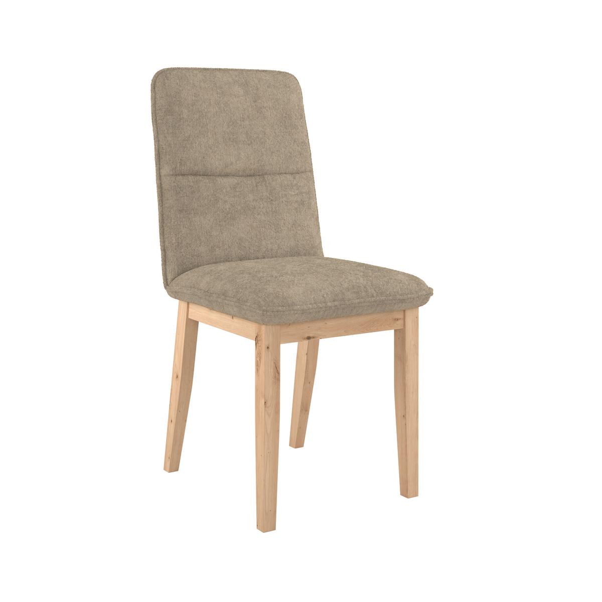 Stuhl Beluna Ii Webstoff Beige, B: 47cm - Eichefarben/Beige, KONVENTIONELL, Holz/Textil (47/91/44cm) - James Wood
