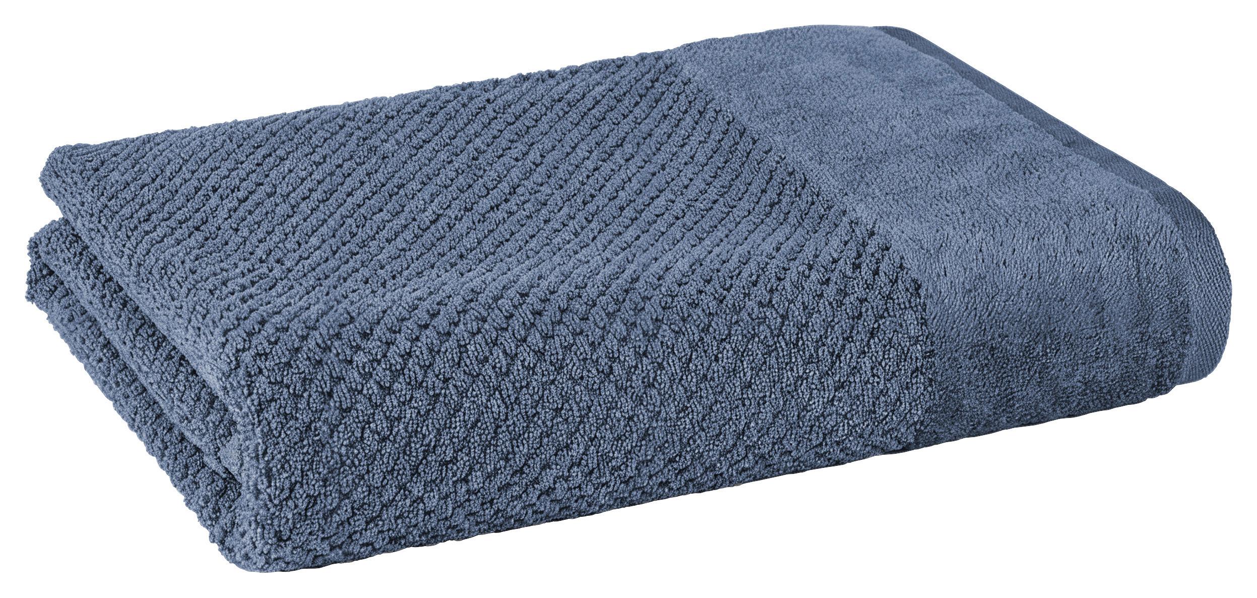 DUSCHTUCH Popcorn 70x140 cm Jeansblau - Graublau, Basics, Textil (70/140/15cm)
