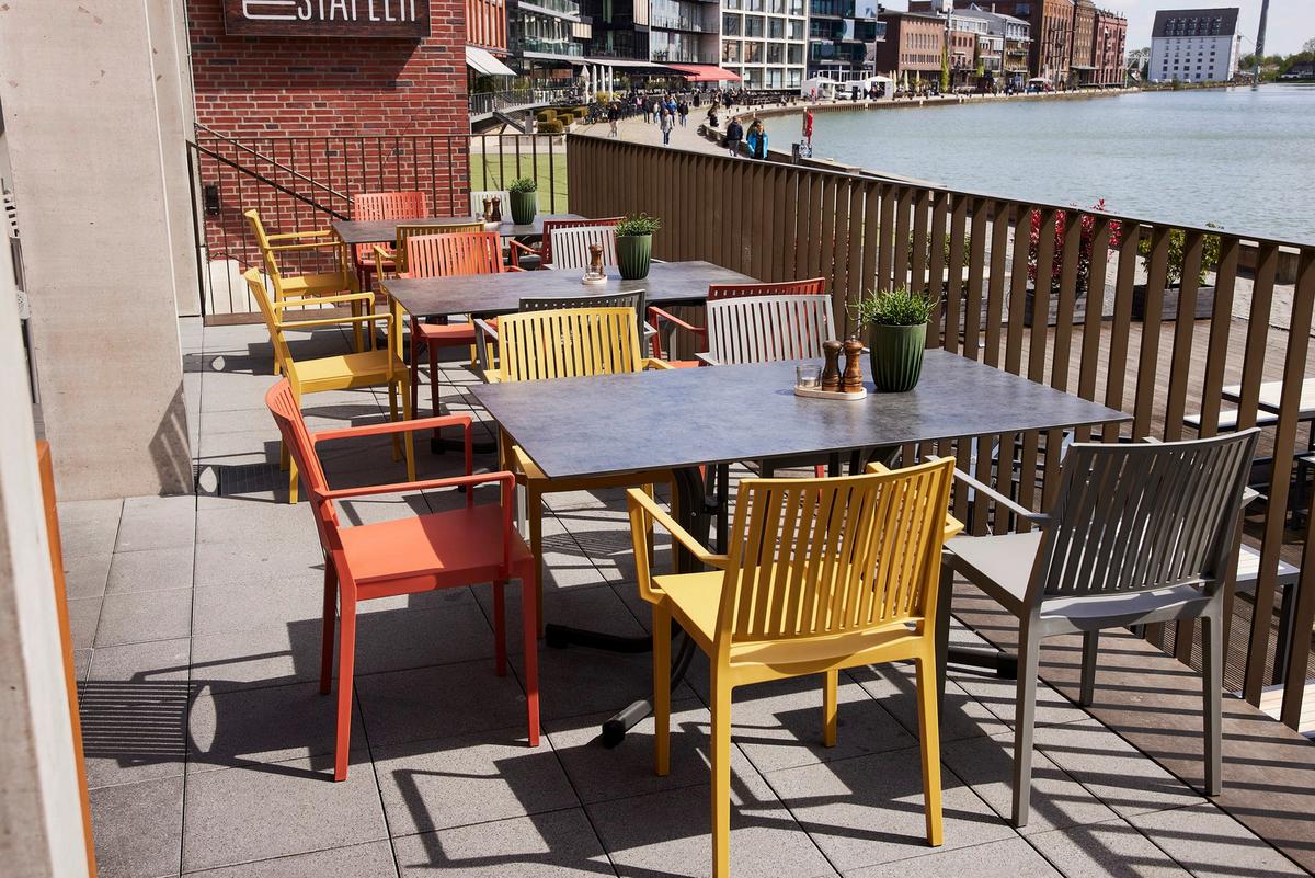 Gartensessel-set Lane - Rot, Basics, Kunststoff (57/80/56cm) - Siena Garden