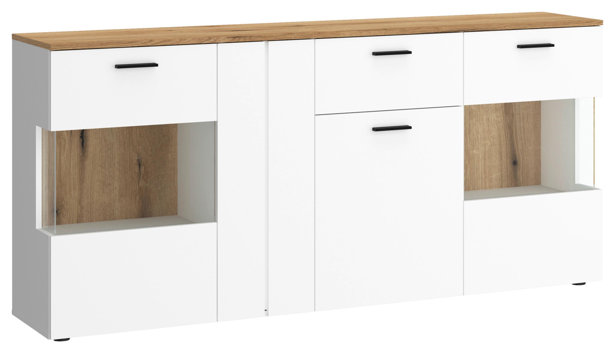 Sideboard Dalano Weiß/eichefarben B: 173,5 Cm
