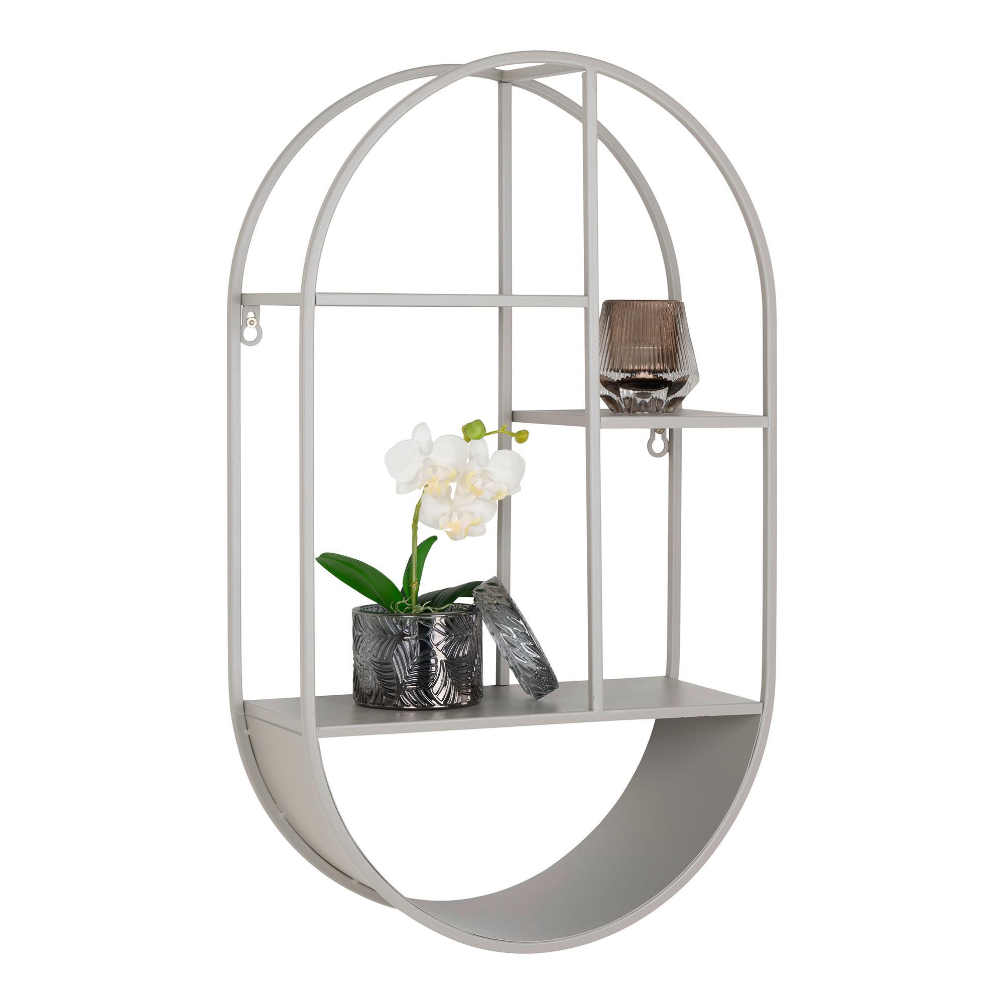 WANDREGAL Feira Grau B: 35 cm - Grau, Design, Metall (35/60/15cm)