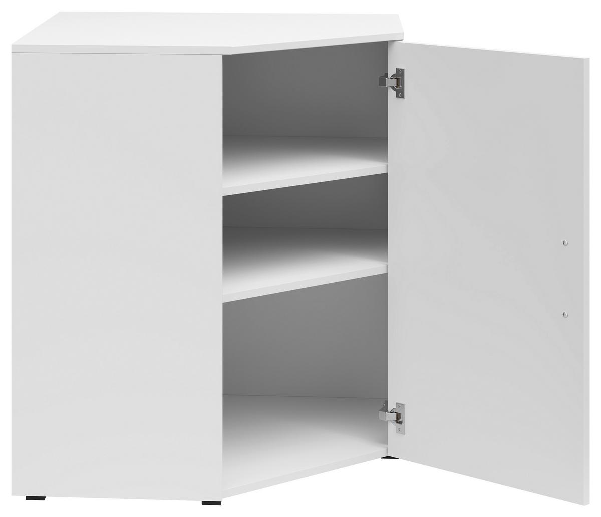 Rohová komoda MULTISTAURAUM š: 101 cm - čierna/biela, Modern, kompozitné drevo/plast (101/83/79cm)