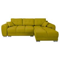 Ecksofa Azzuro Grün S: 256x175 Cm - Silberfarben/Grün, Design, Textil (256/175cm) - Livetastic