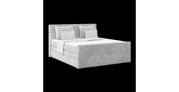 Boxspringbett mit Topper und Bettkasten 180x200 cm Medino - Hellgrau, KONVENTIONELL, Holz/Holzwerkstoff (180/200cm) - Luca Bessoni