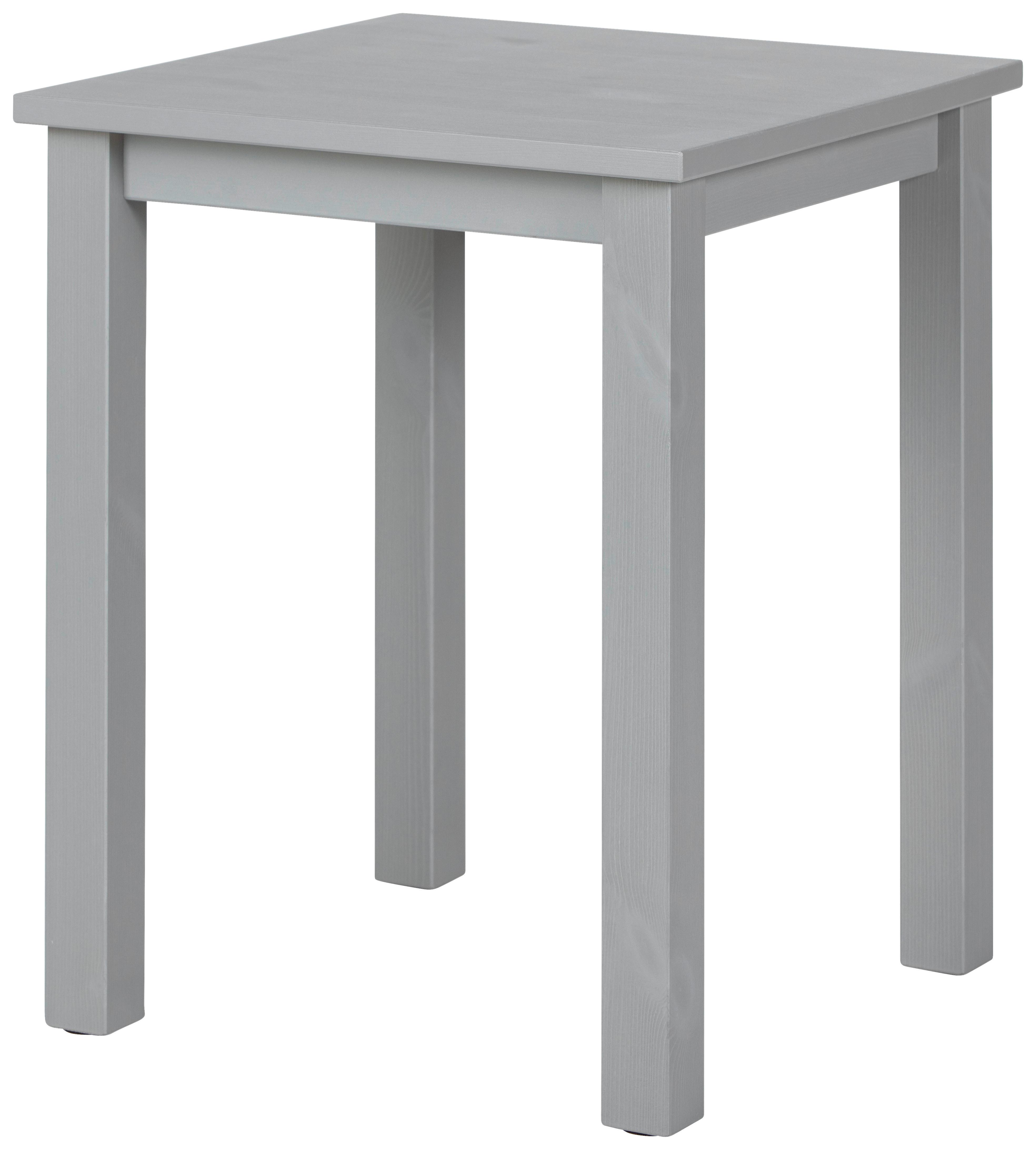 Beistelltisch Kiefer massiv Stellan, Grau - Grau, Basics, Holz (45/45/55cm) - MID.YOU