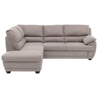 Ecksofa Nebolo Beige Mikrofaser - Beige, Design, Textil (225/245cm) - Livetastic