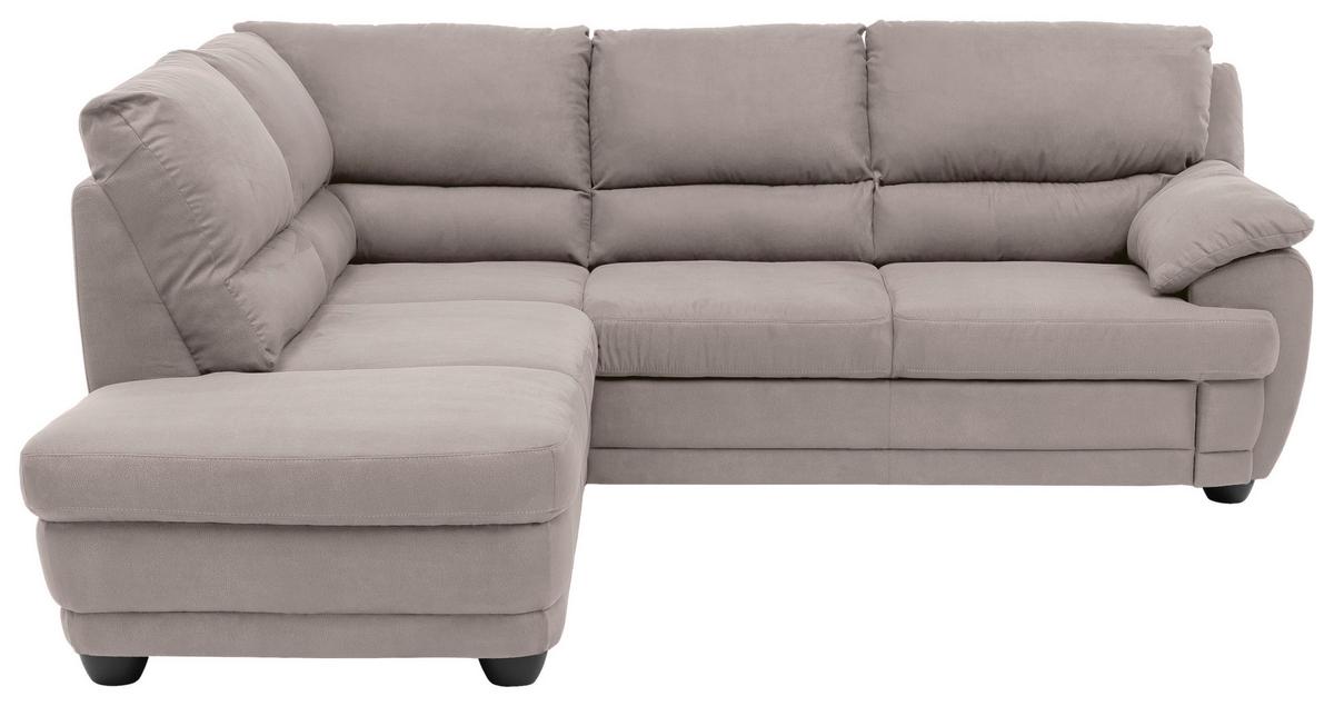 Ecksofa Nebolo Beige Mikrofaser - Beige, Design, Textil (225/245cm) - Livetastic