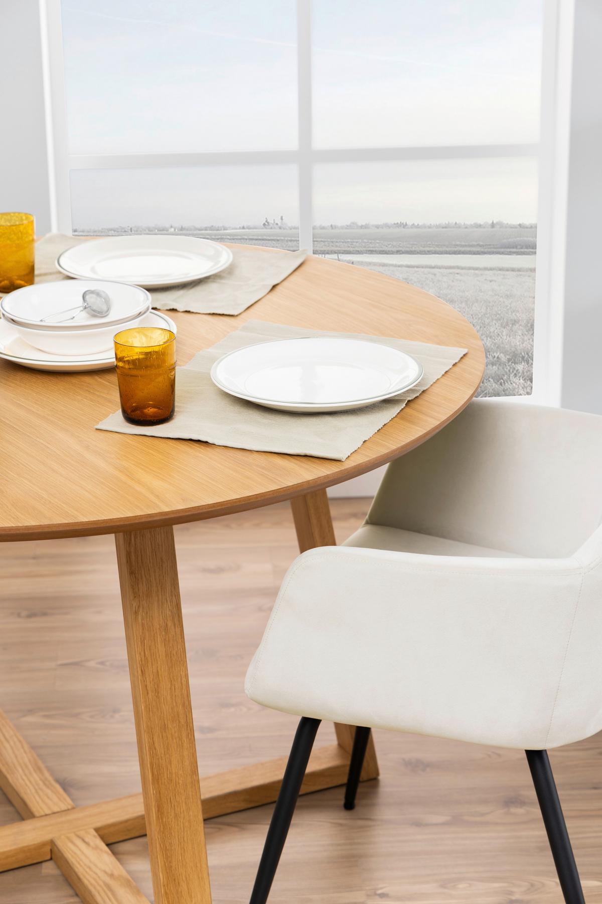 Esstisch Rund Malika 120x75 Cm Naturfarben - Naturfarben, MODERN, Holz/Holzwerkstoff (120/75cm) - MID.YOU