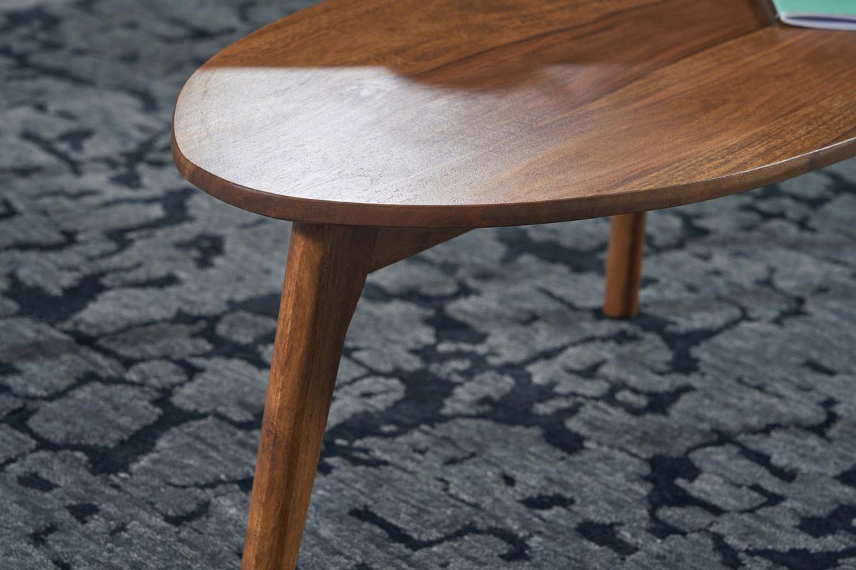 Konferenčný stolík masív - hnedá, Design, drevo (100/50/42cm) - P & B