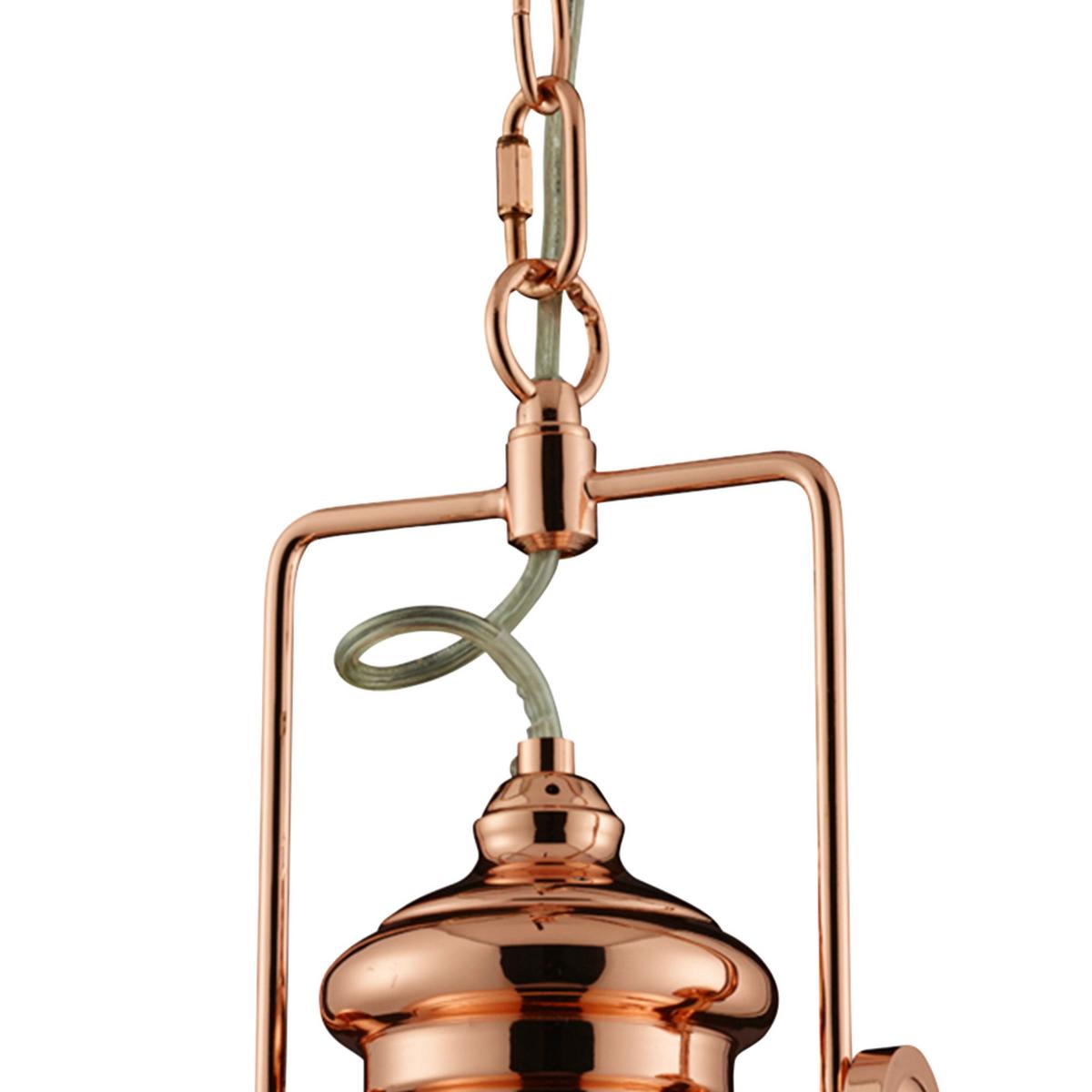 Pendelleuchte Louisiana 2297cu - Kupferfarben, Design, Kunststoff/Metall (31/150cm)