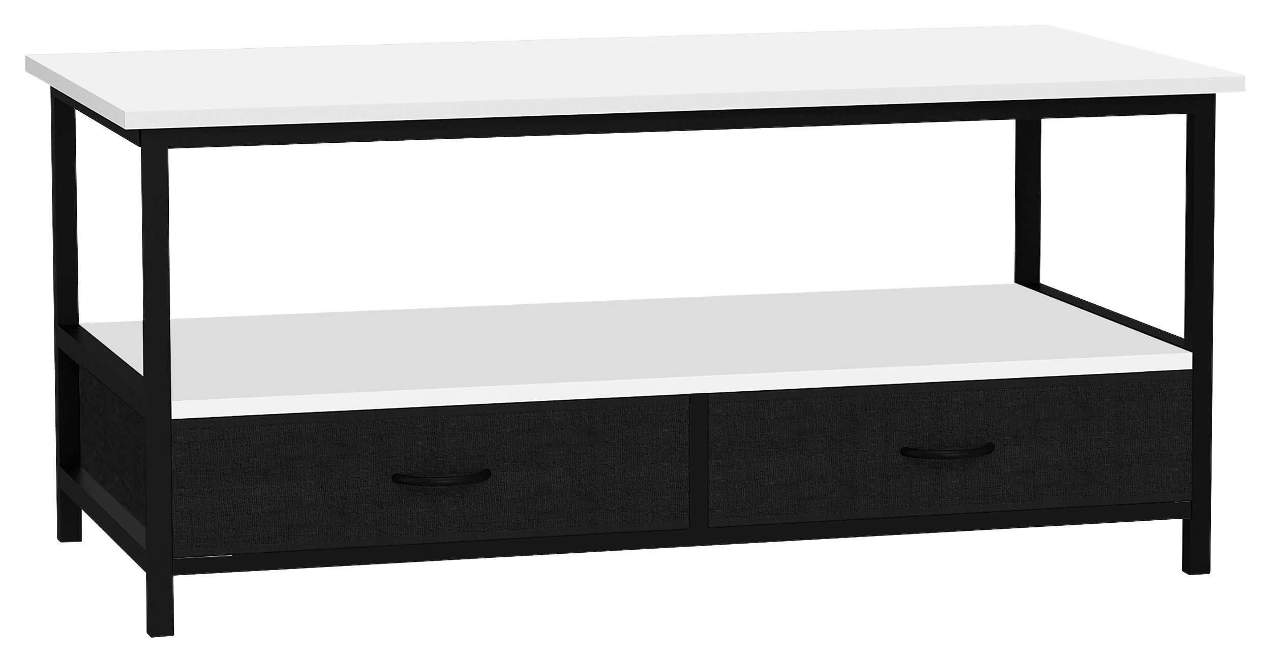 Couchtisch Flonila Schwarz, Weiß L: 100cm