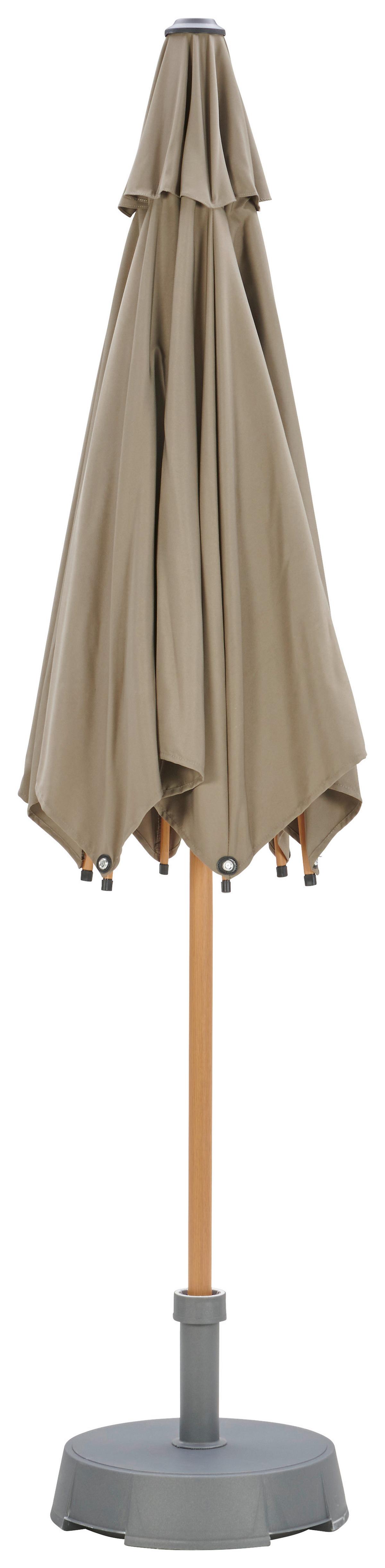 Sonnenschirm Sun BxHxT: 270x270x220 cm Taupe - Taupe, MODERN, Textil/Metall (270/270/220cm) - Beldano