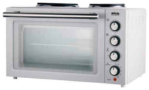 Mini-backofen Kk 2900 Weiß 3300 W Mit Kochplatten - Weiß, MODERN, Metall (53/43/32cm) - Silva Homeline
