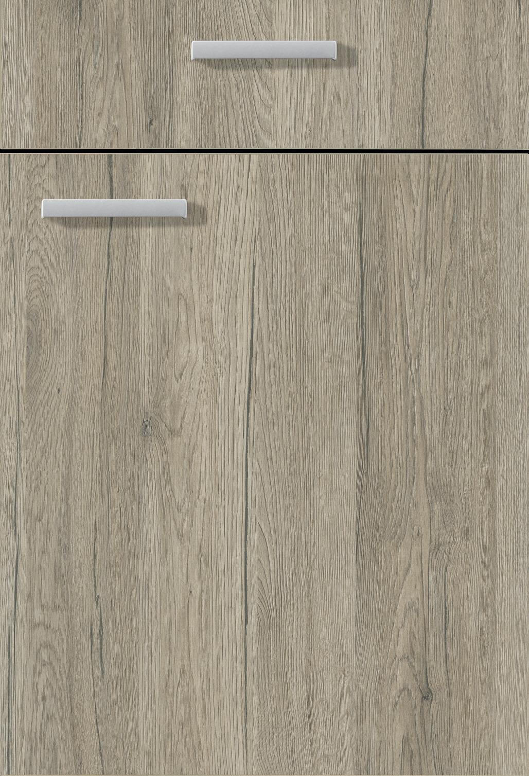 Eckküche Pn 80/100 mit Geräten 245x245 cm Weiß/Eiche Dekor - Eichefarben/Weiß, Holzwerkstoff (245/245cm) - Pino