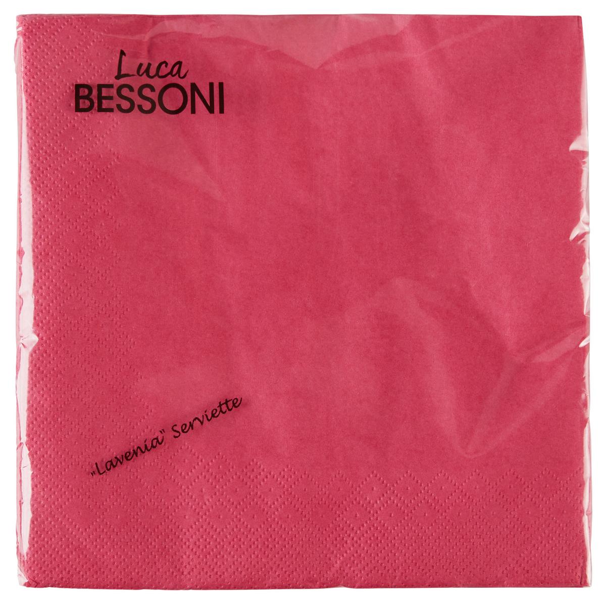 Serviette Lavenia - Dunkelrosa, MODERN, Papier (33/33cm) - Luca Bessoni