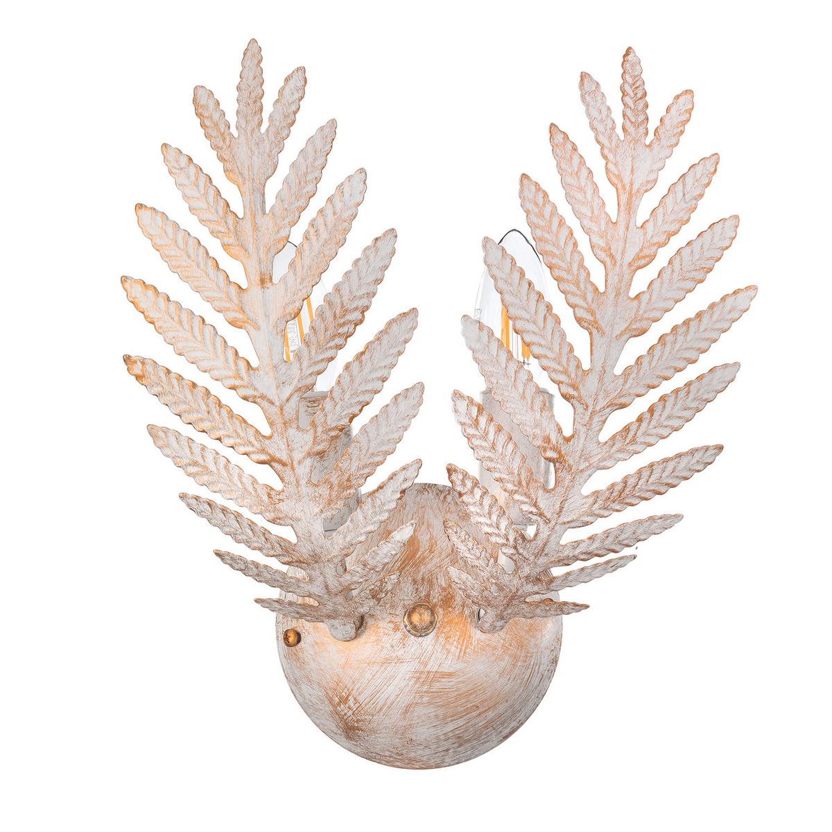 Wandleuchte 4996/ap2a - Weiß, Natur, Metall (30/14cm)