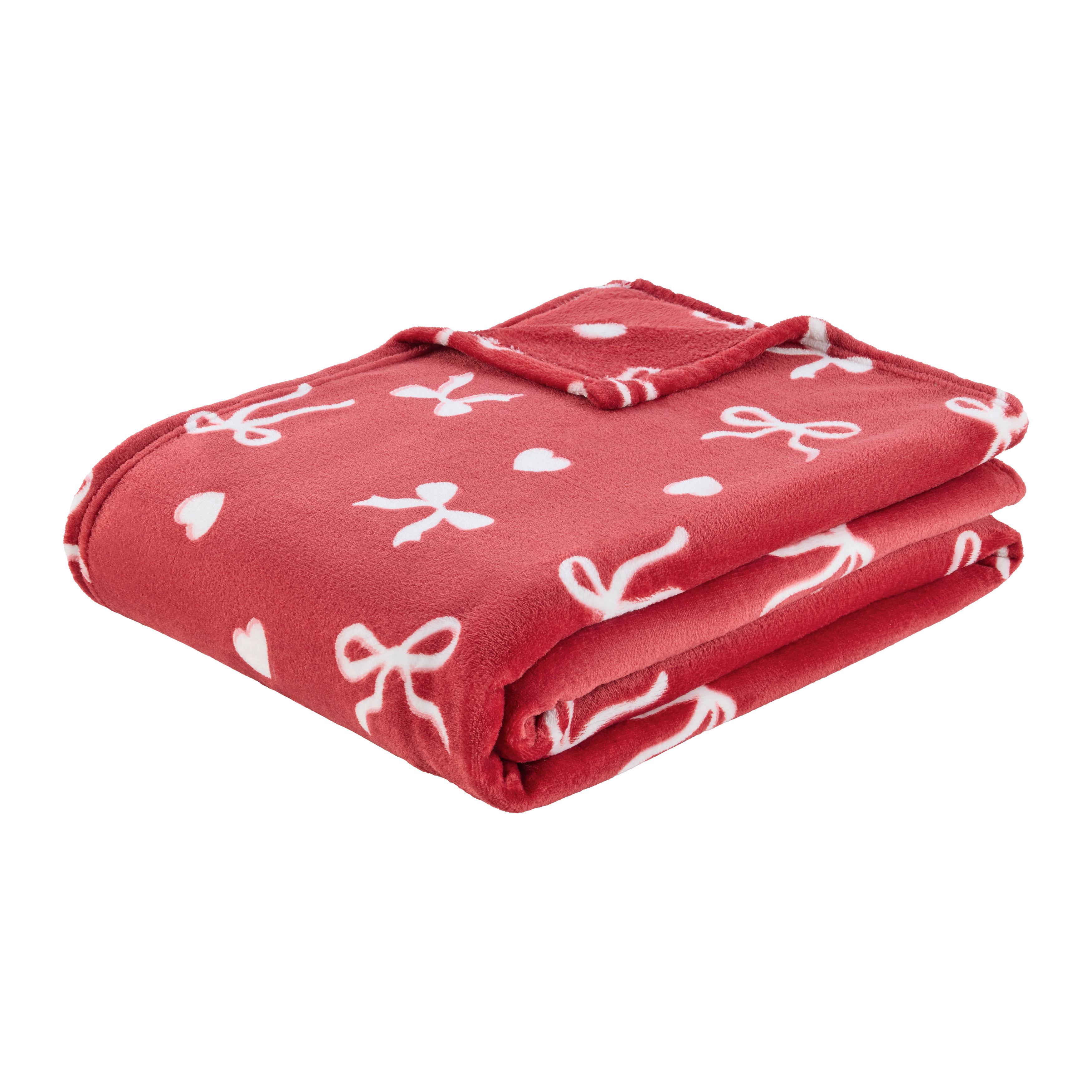 MĚKKÁ DEKA JULE - červená, textil (140/180cm) - Mömax