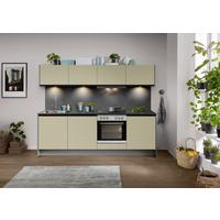 Küchenblock Ip 3150 - Schieferfarben/Hellgrün, Basics, Holzwerkstoff (243,7cm) - Impuls