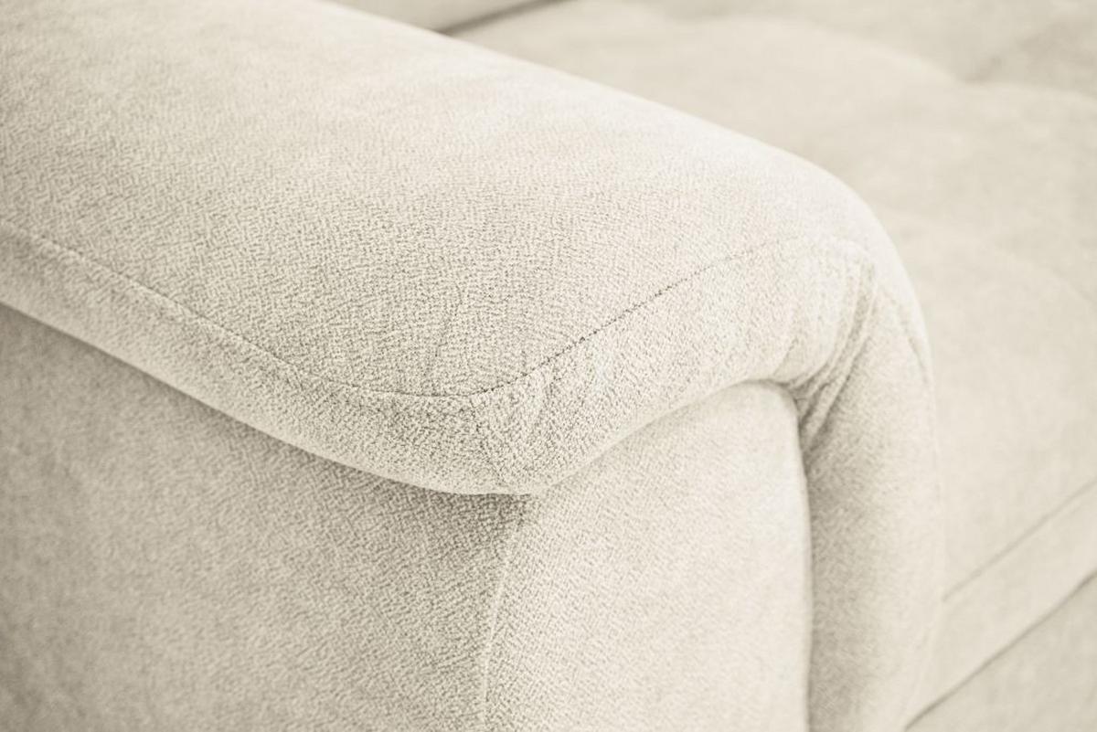 Rohová sedačka FALCO, pravá, krémová žinylka,2x op.hlavy - černá/krémová, Konvenční, dřevo/kompozitní dřevo (251/183cm) - Ondega