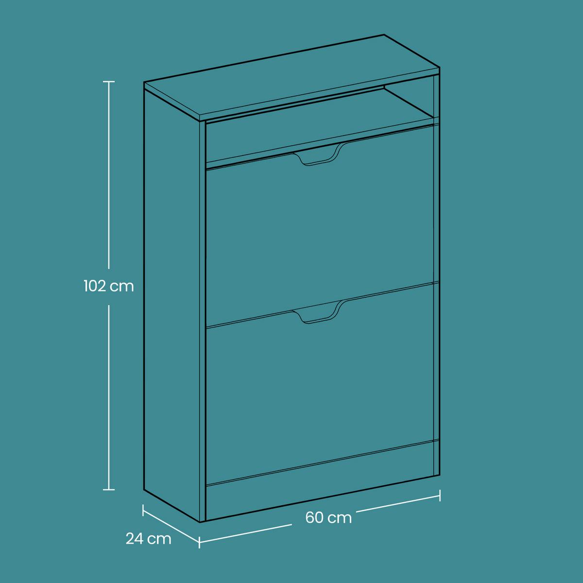 VÝKLOPNÝ SKRINKA NA TOPÁNKY RUSTIC HNEDÁ - hnedá, Modern, kompozitné drevo (60/102/24cm) - MID.YOU