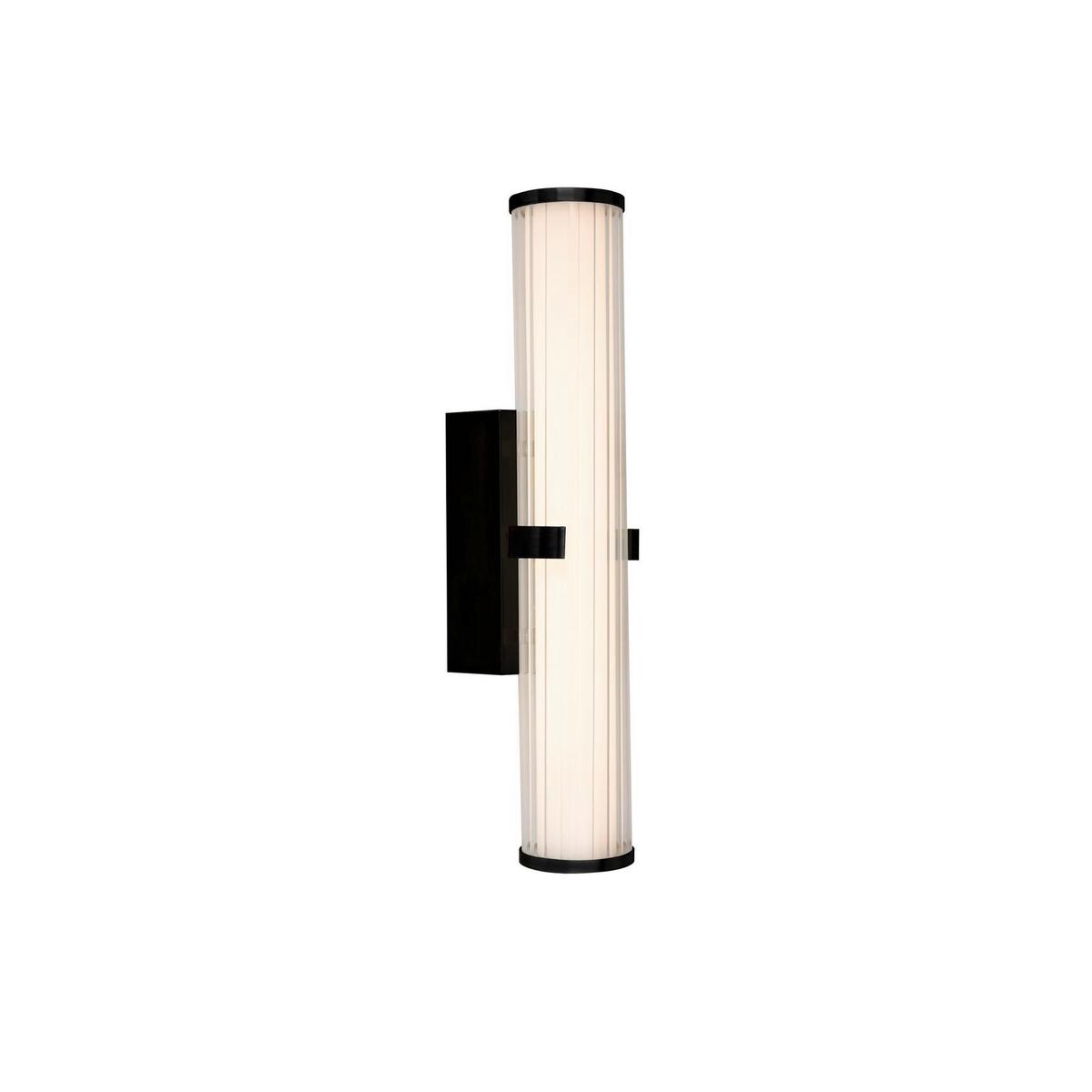 Badezimmer-Wandleuchte 63125-1bk - Weiß, Basics, Glas/Metall (8.5/43cm)