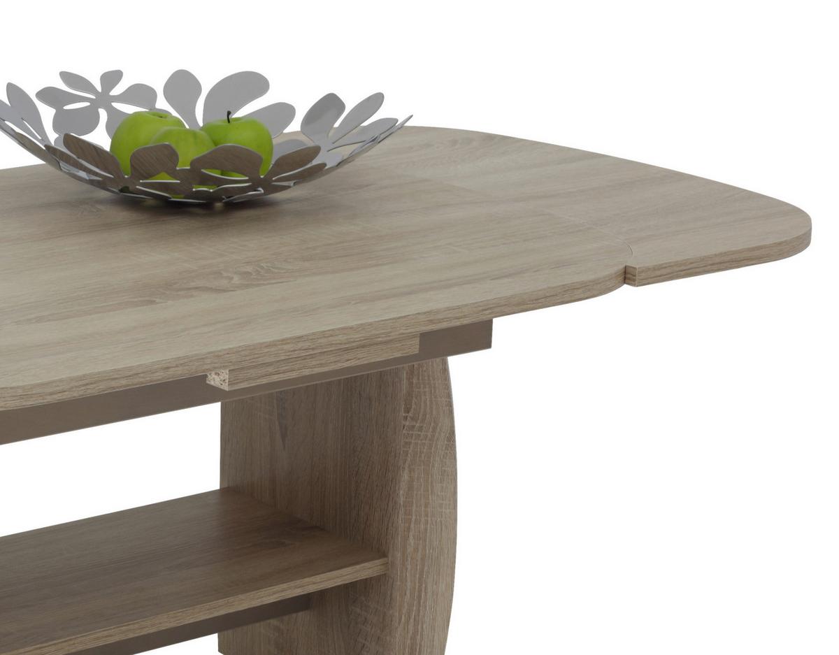 Couchtisch Höhenverstellbar + Ablagefach Michael, Eichefarbe - Sonoma Eiche, Basics, Holzwerkstoff (90/68/52cm) - MID.YOU