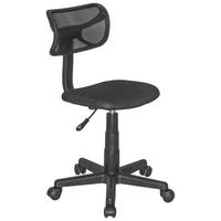 Bürostuhl Tom 2 höhenverstellbar, Schwarz - Schwarz, MODERN, Kunststoff/Textil (54/72-82/53cm)