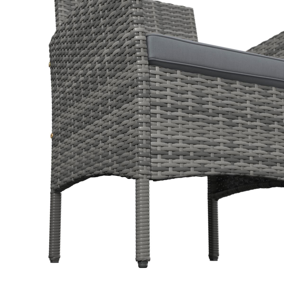 Loungegarnitur Cusco - Grau, MODERN, Kunststoff/Textil - Beldano