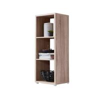 STANDREGAL NIZZA TYP 12 - Silberfarben/Sonoma Eiche, MODERN, Holzwerkstoff (37,5/108,5/33cm) - MID.YOU