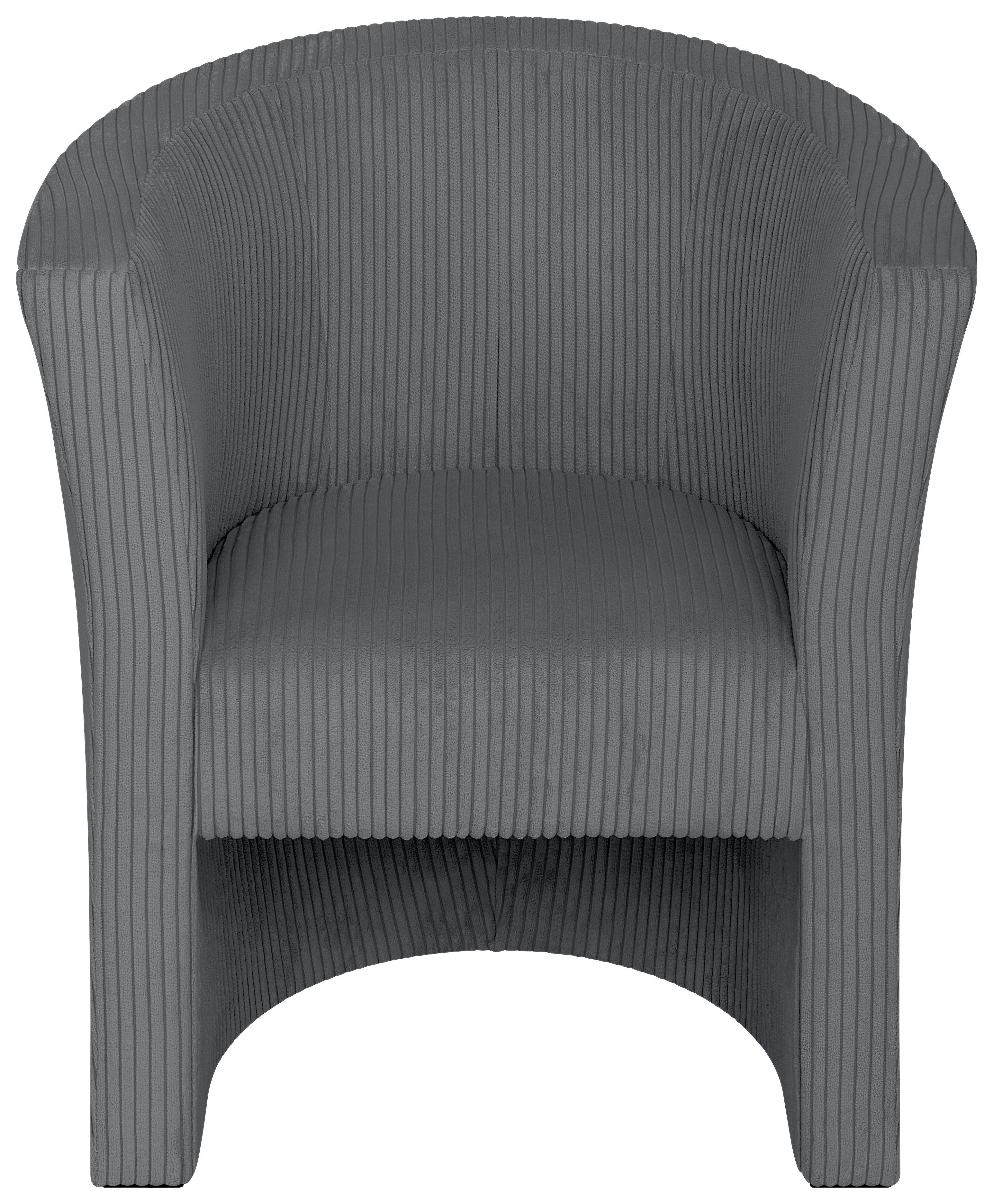 Koktailové kreslo PAUL, tmavosivý menčester ZOOM - čierna/tmavosivá, Konventionell, kompozitné drevo/textil (70/76/64cm) - P & B