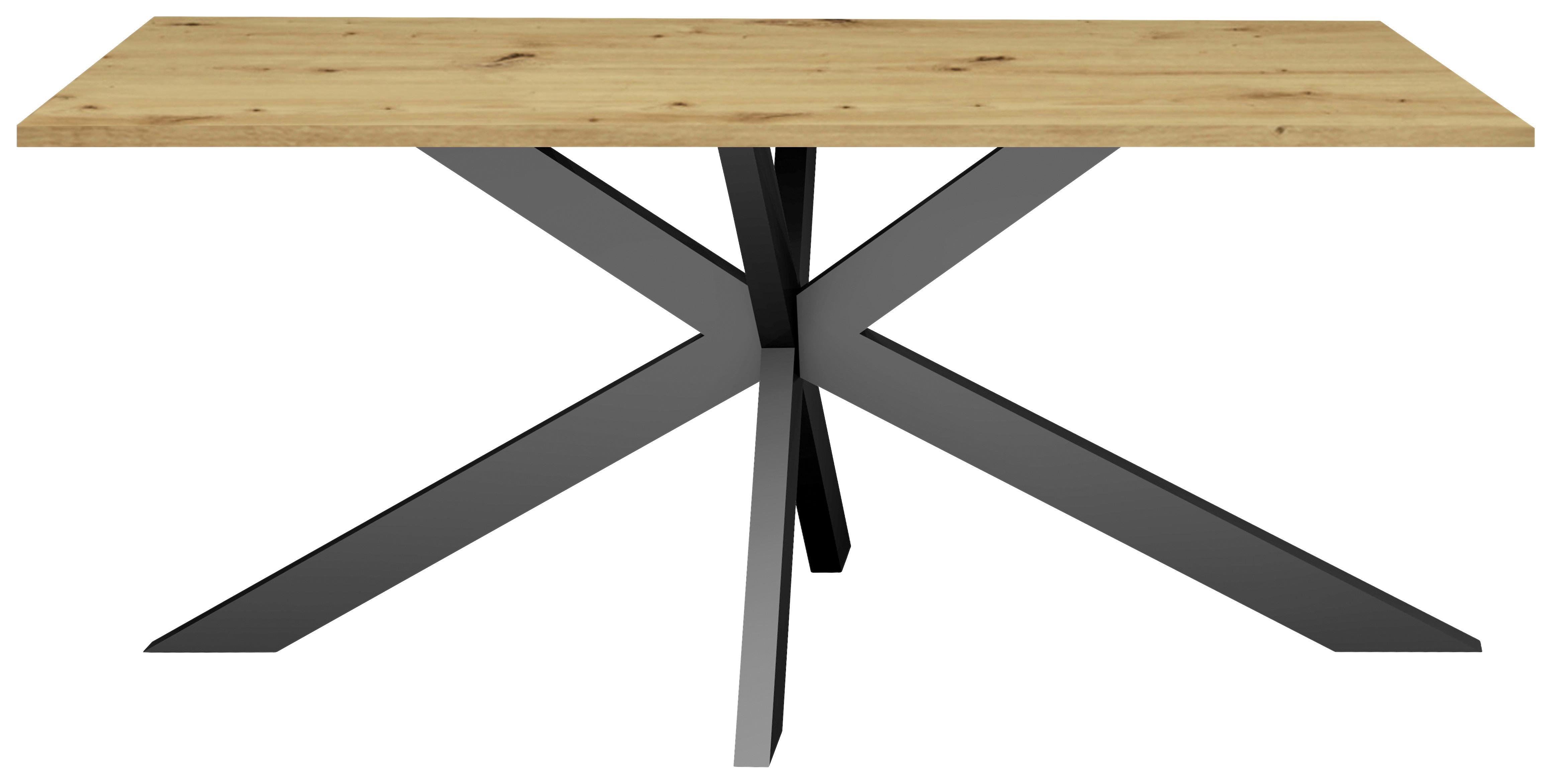 Esstisch Alex Schwarz, Eichefarben - Eichefarben/Schwarz, MODERN, Holzwerkstoff (200/90/78cm) - Livetastic