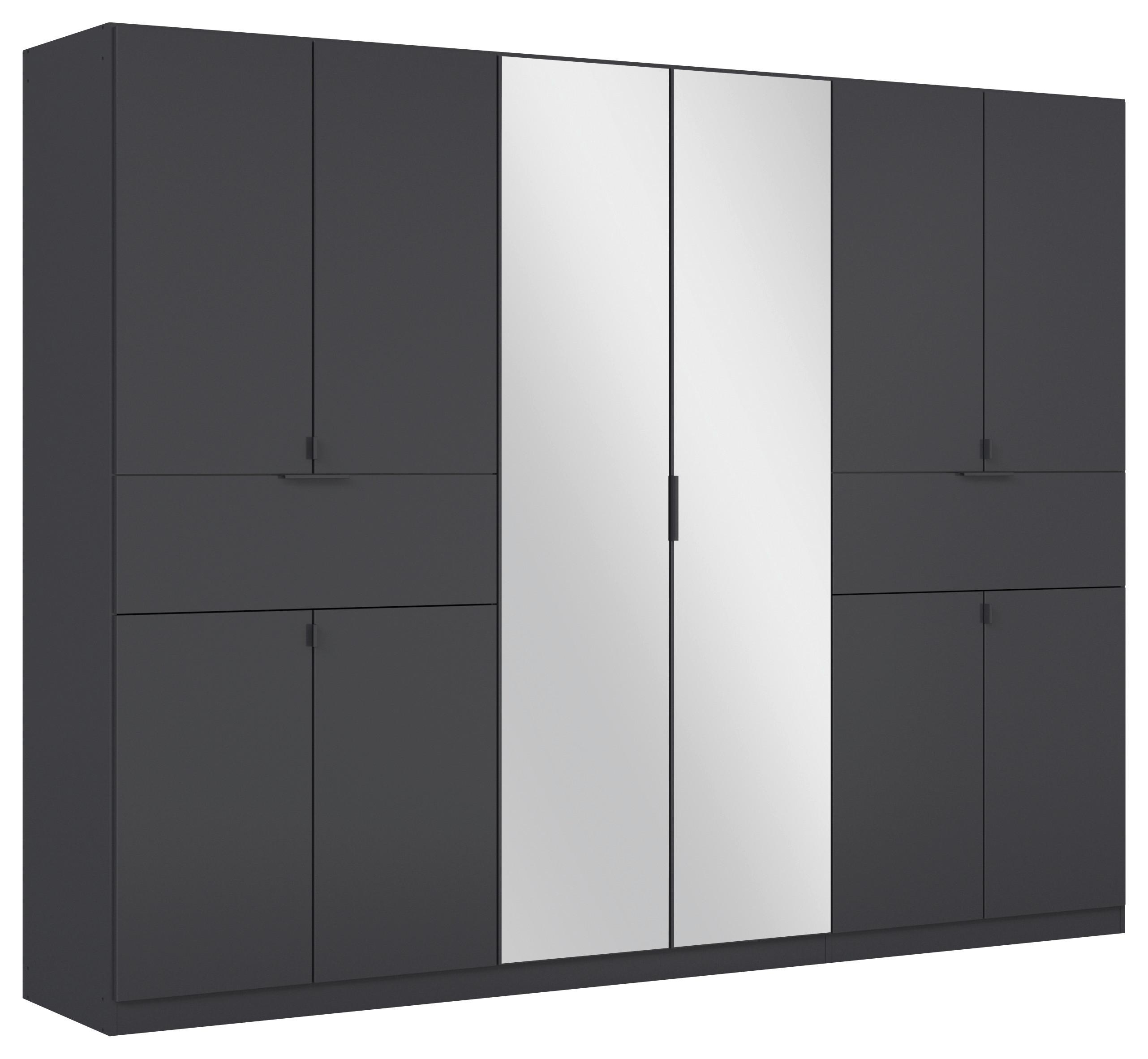 Drehtürenschrank Ticao Grau B: 271 cm - Silberfarben/Grau, MODERN, Holzwerkstoff (271/210/54cm) - Rauch Möbel