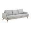 Dreisitzer-Sofa Norwich Jersey - Eichefarben/Hellgrau, Design, Holz/Textil (231,0/81,0/92,0cm) - Carryhome Dreisitzer-Sofa Norwich Jersey - Eichefarben/Hellgrau, Design, Holz/Textil (231,0/81,0/92,0cm) - Carryhome