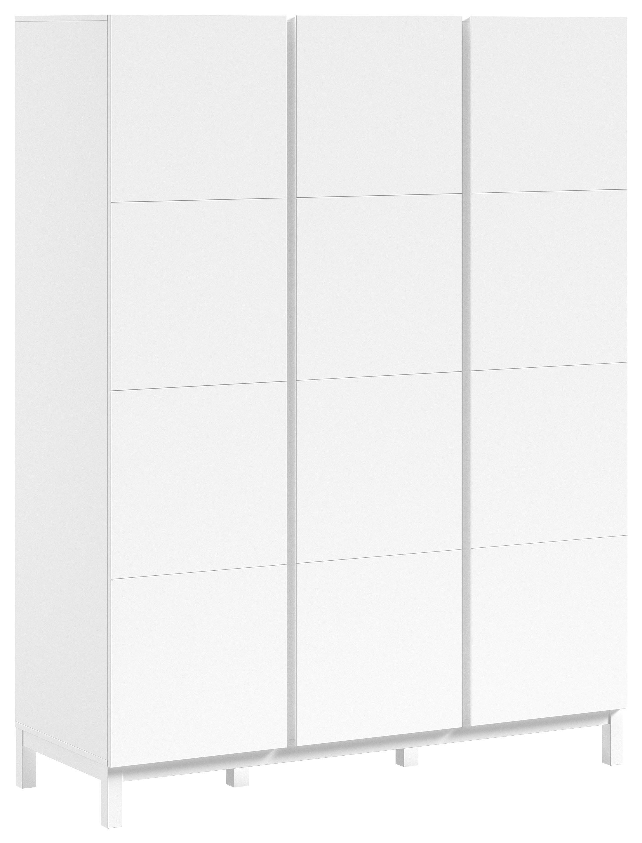 KLEIDERSCHRANK Eva Weiß B: 148,8cm - Weiß, MODERN, Holz/Holzwerkstoff (148,8/196,2/57,8cm) - Vipack