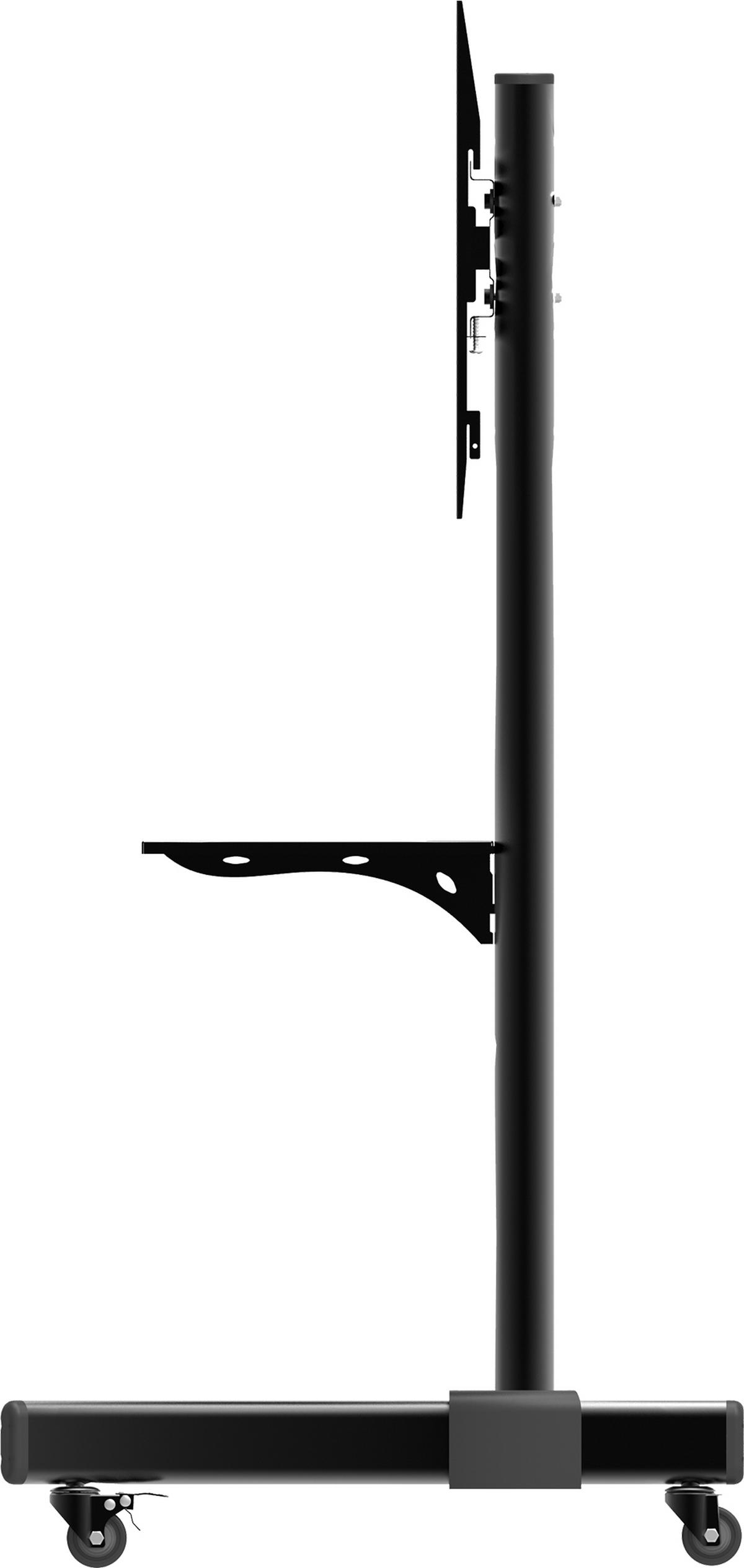 Tv-rack Bis 70“ Drehbar Mit Rollen B-Ms 125 Max. 30 Kg - Schwarz, Basics, Metall (109/76/55cm) - MID.YOU