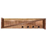 Wandgarderobe Naturfarben B: 90 cm - Naturfarben, Design, Holz (90/20/20cm) - Livetastic