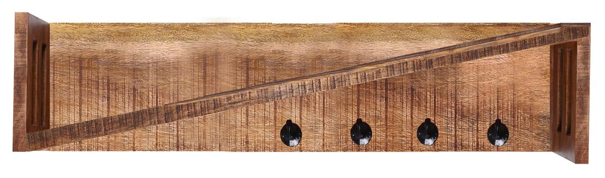 Wandgarderobe Naturfarben B: 90 cm - Naturfarben, Design, Holz (90/20/20cm) - Livetastic
