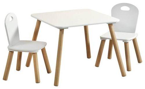 Kindersitzgruppe Mit 2 Stühlen Weiss - Weiß, MODERN, Holzwerkstoff - Kesper