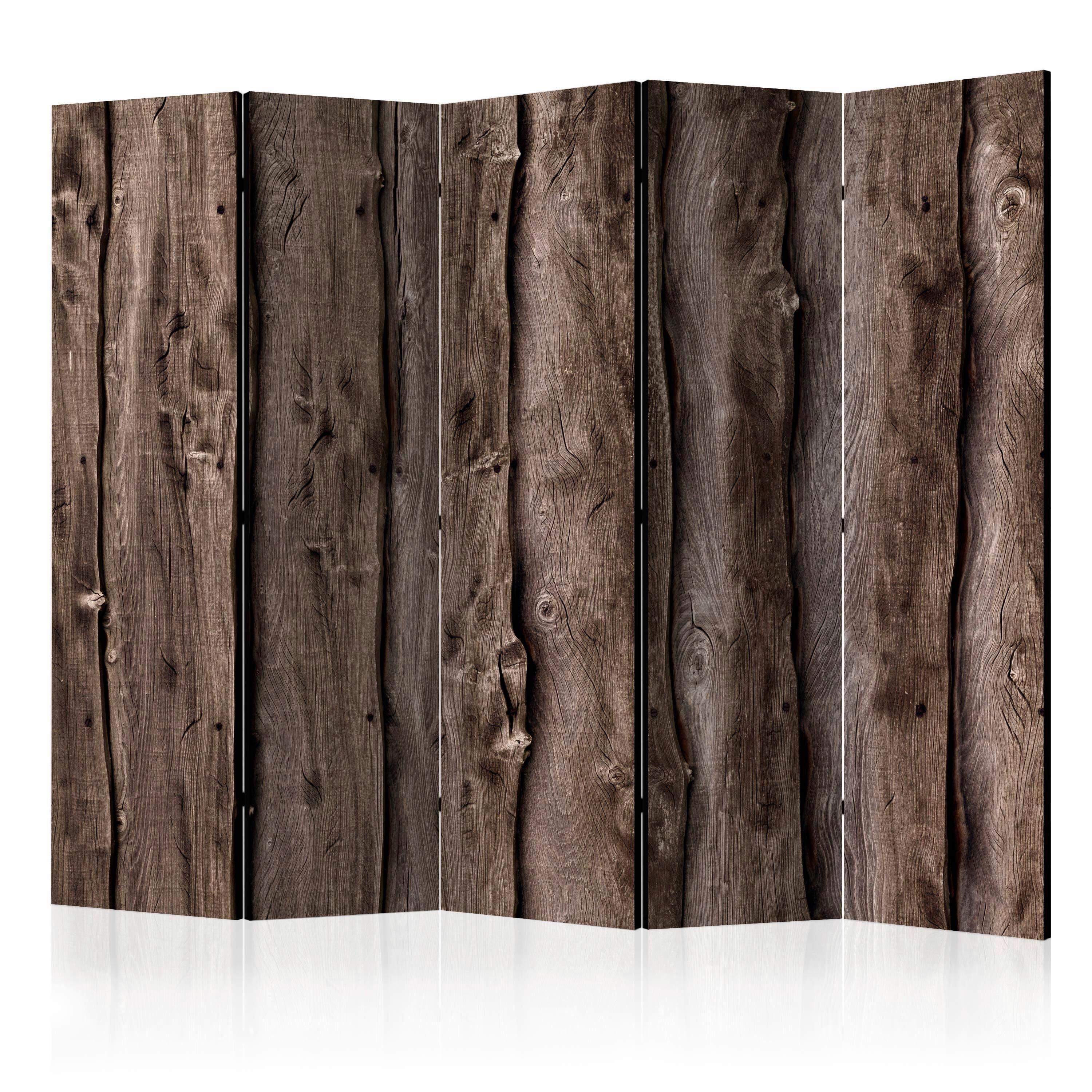 PARAVENT Cappuccino Graubraun B: 225cm - Graubraun/Cappuccino, Basics, Holz/Textil (225/172/3cm) - artgeist