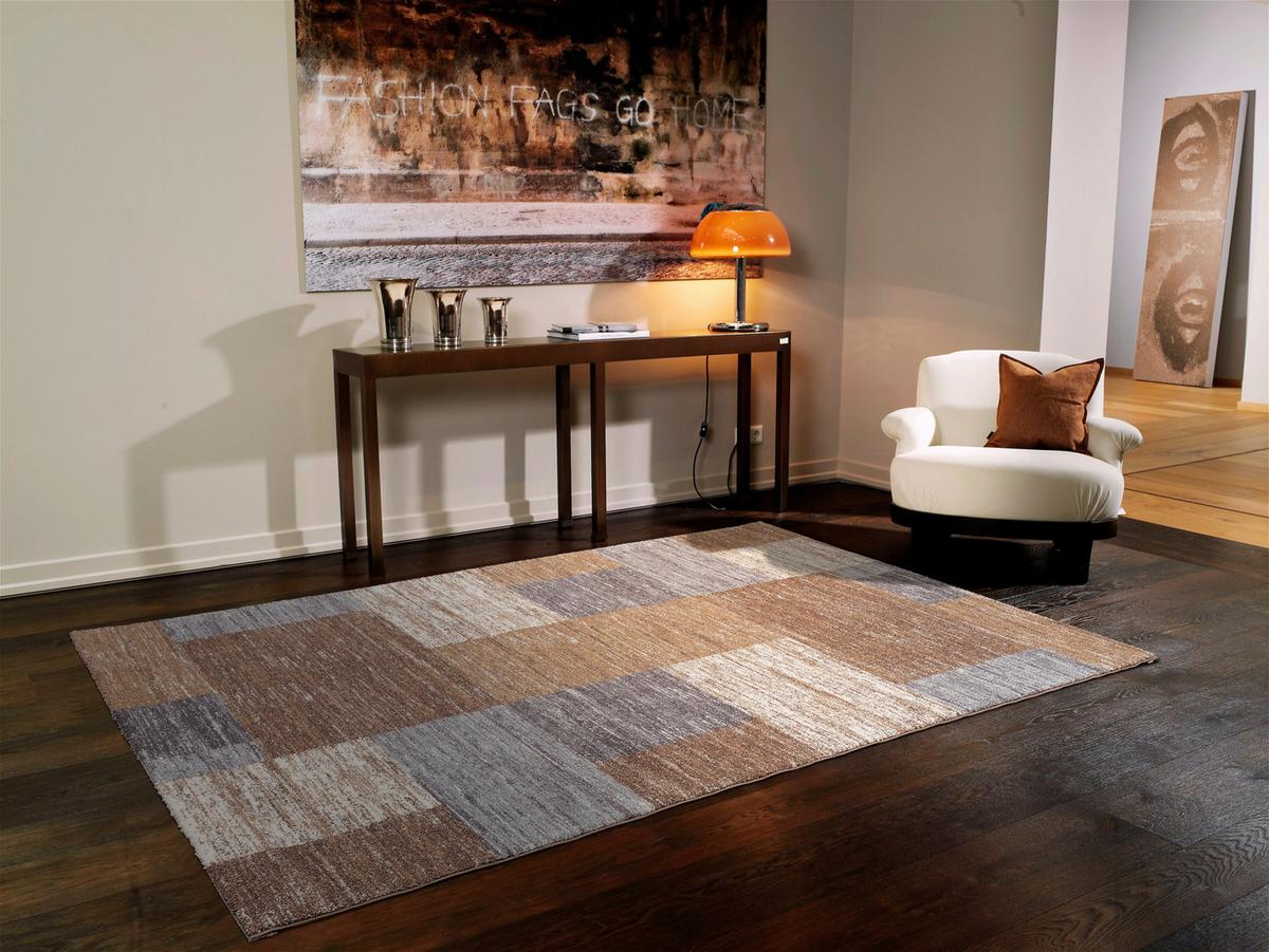 Webteppich Grande Braun/Beige 200x290 cm - Beige/Braun, KONVENTIONELL, Textil (200/290cm) - Novel